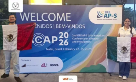 Estudiantes de la UAT brillan en Brasil con avances en microondas