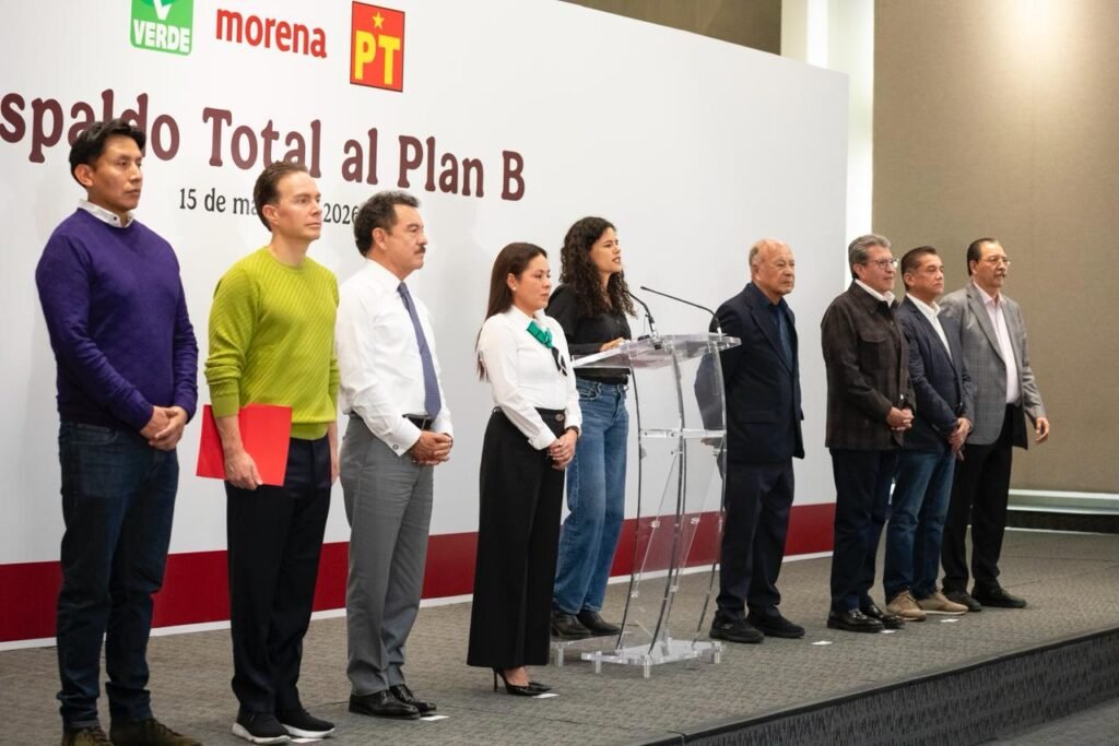 Morena, PT y PVEM avalan Plan B electoral de Sheinbaum Morena, PT y PVEM avalan Plan B electoral de Sheinbaum