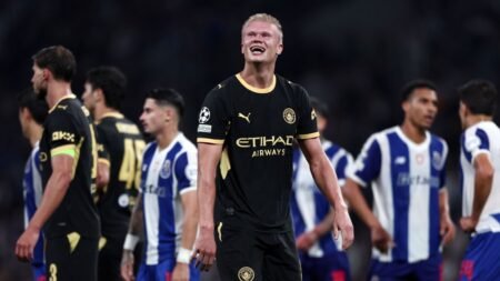 Doblete de Haaland da victoria al Manchester City en Champions